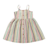 Brooklyn Dress in Aqua Pink Stripe by Vignette