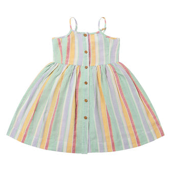 Brooklyn Dress in Berry Aqua Stripe by Vignette