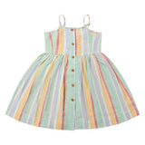 Brooklyn Dress in Berry Aqua Stripe by Vignette