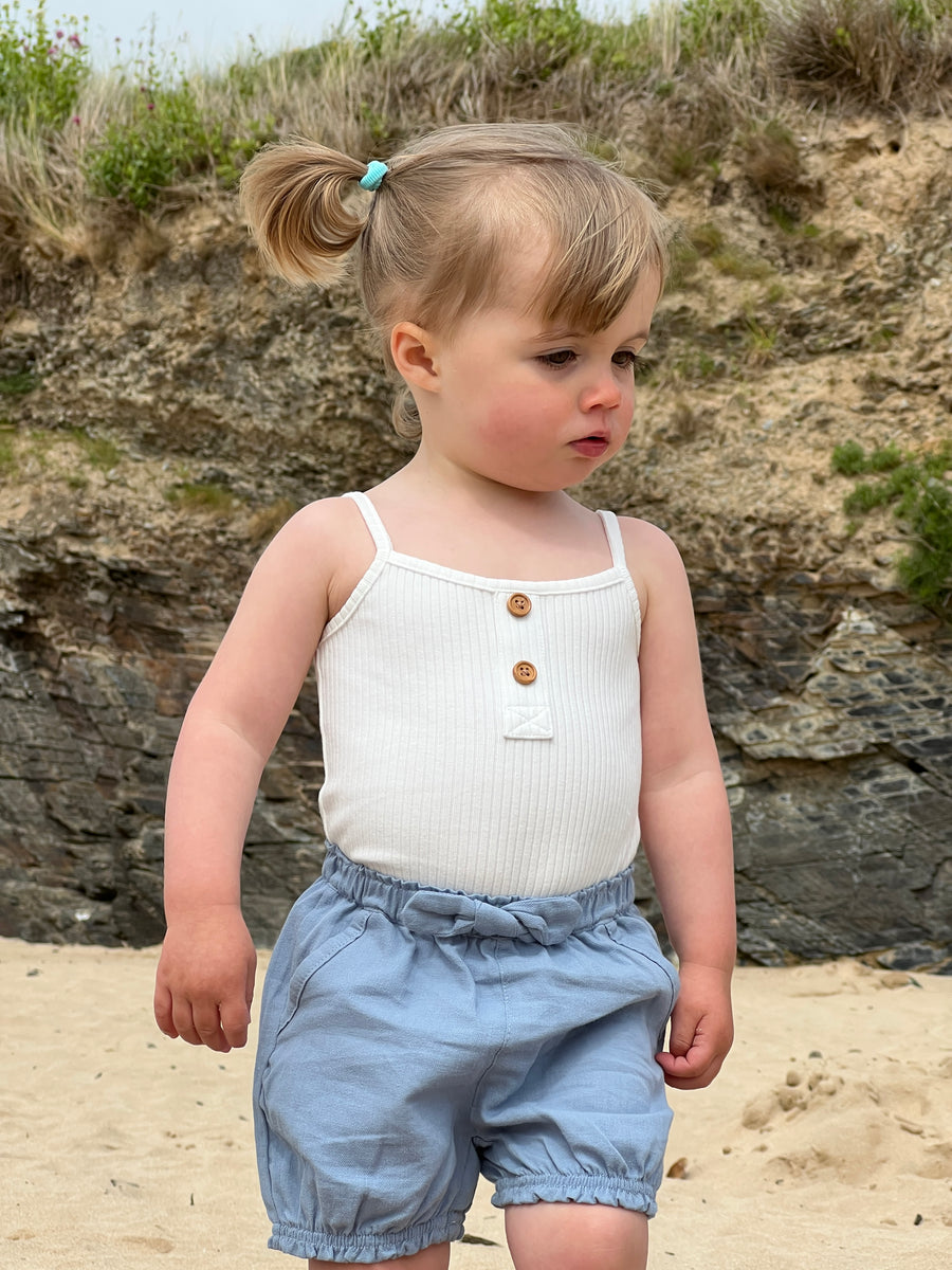 Lucy Shorts in Blue by Vignette – Pi Baby Boutique