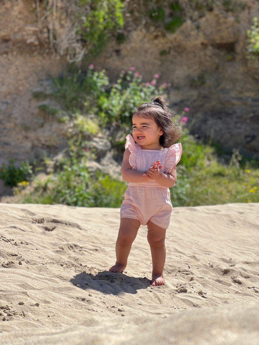 Emma Romper in Pink Check by Vignette