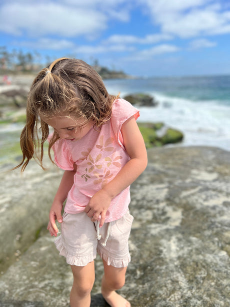 Brynlee Ruffle Shorts in Stone by Vignette