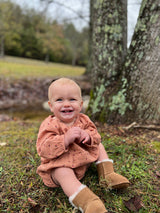 Daisy Bubble in Pumpkin/Berry Floral by Vignette