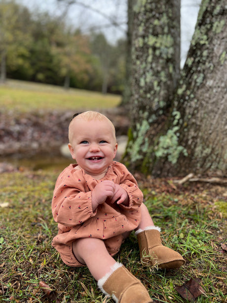 Daisy Bubble in Pumpkin/Berry Floral by Vignette