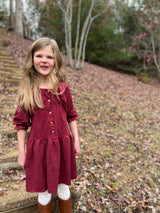 Gabby Dress in Maroon by Vignette