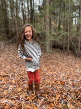 Angie Tunic in Brown and Cream Stripe by Vignette