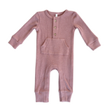 Waffle Romper- Burlwood by babysprouts