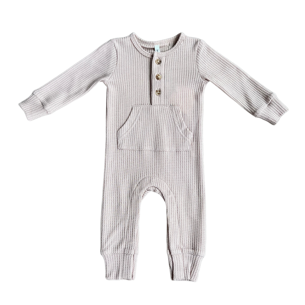 Waffle Romper - Taupe by babysprouts