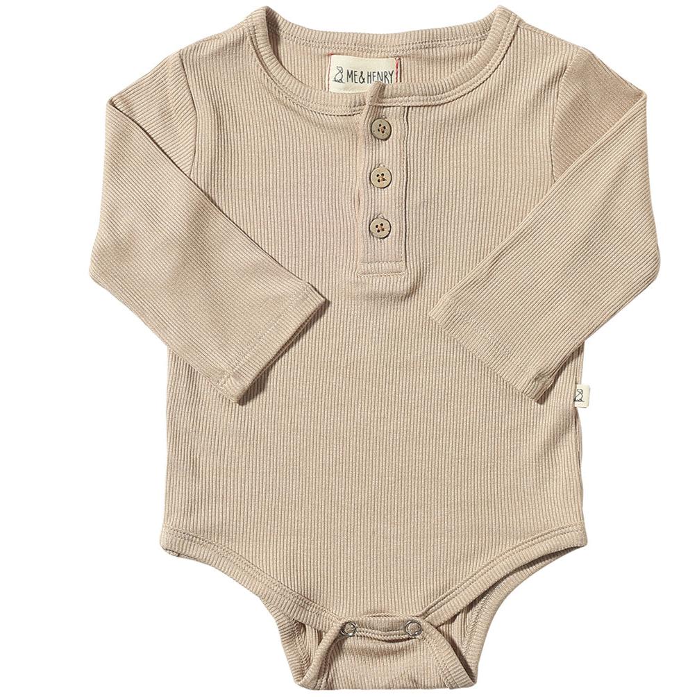 Beige Rib Aynor Onesie by Me & Henry