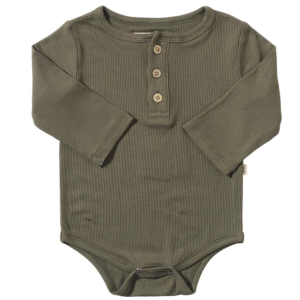 Green Rib Aynor Onesie by Me & Henry