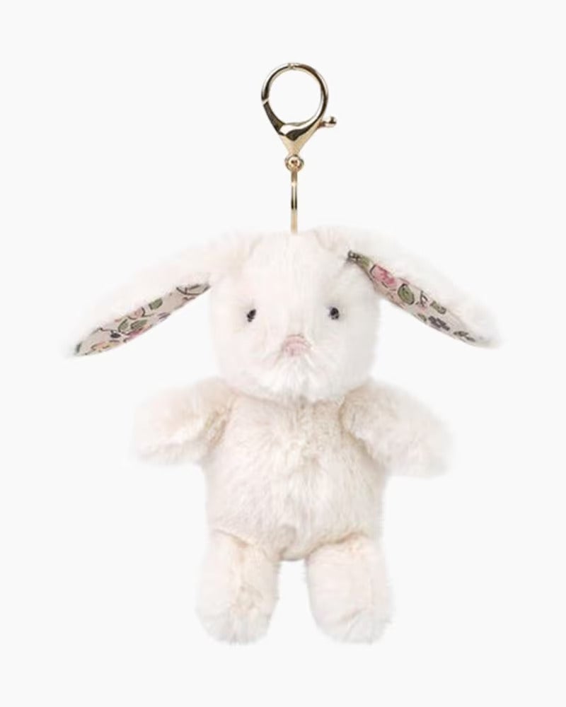 Faith Bunny- Cream Floral Bag Charm by Mon Ami