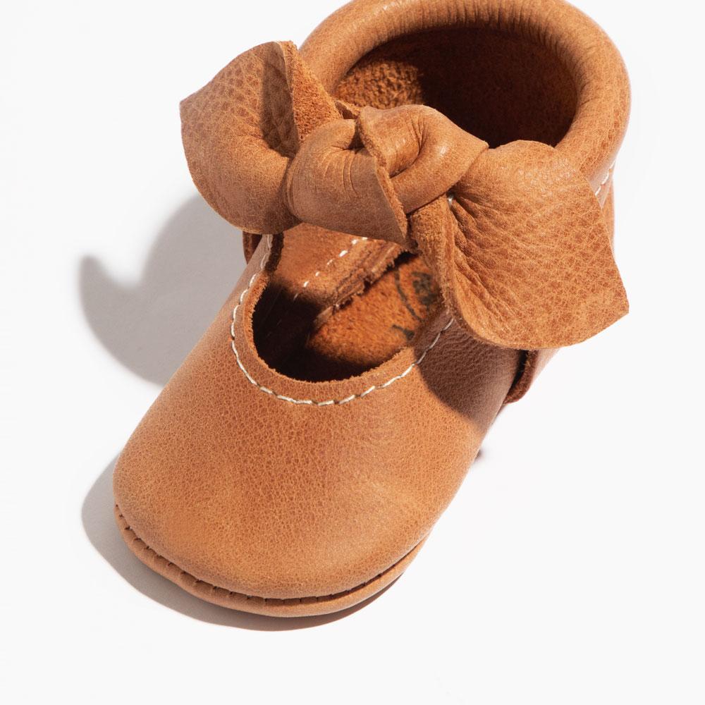 Zion Knotted Bow Baby Shoe by Freshly Picked
