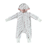 Zip Romper - Mini Floral in Cream by babysprouts
