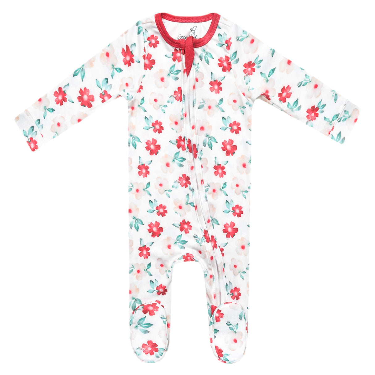 Zip-Up Footie Pajama- Noel by Copper Pearl