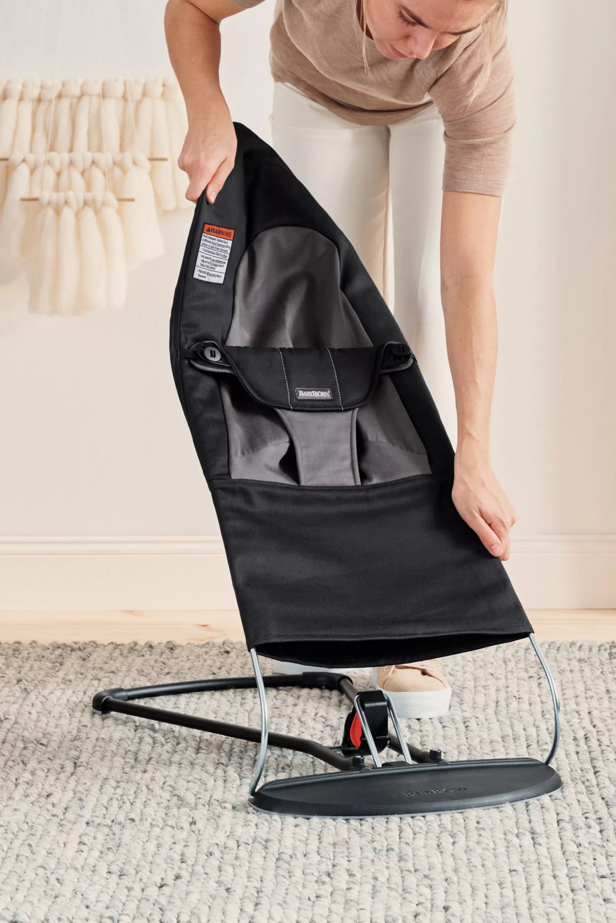 Bouncer Balance Soft - Cotton in Black/Dark Grey