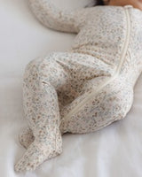 Bamboo Zip Footie || Bloom by Quincy Mae