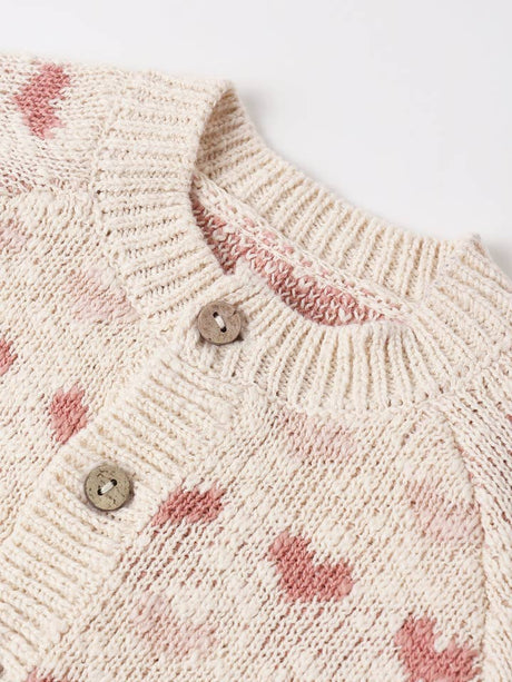Knit Cardigan || Hearts by Quincy Mae