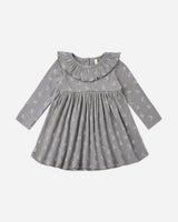 Ruffle Collar Dress || Slate Bloom by Rylee + Cru
