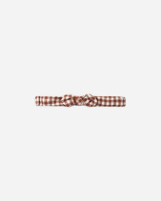 Baby Bow Headband || Brick Check by Rylee + Cru