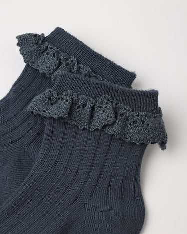 Lace Trim Socks, 2-Pack || Fawn, Midnight by Rylee + Cru