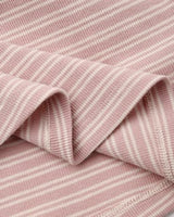 Ribbed Long Sleeve Dress || Dusty Rose Microstripe by Quincy Mae