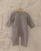 Pocketed Woven Jumpsuit || Midnight Gingham by Quincy Mae