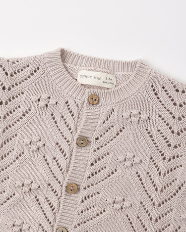 Knit Cardigan Lilac Mist by Quincy Mae