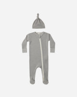 Waffle Sleep Set || Midnight Microstripe by Quincy Mae