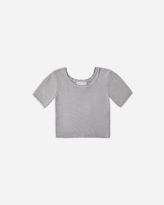 Scallop Tee || Dusty Blue by Rylee + Cru