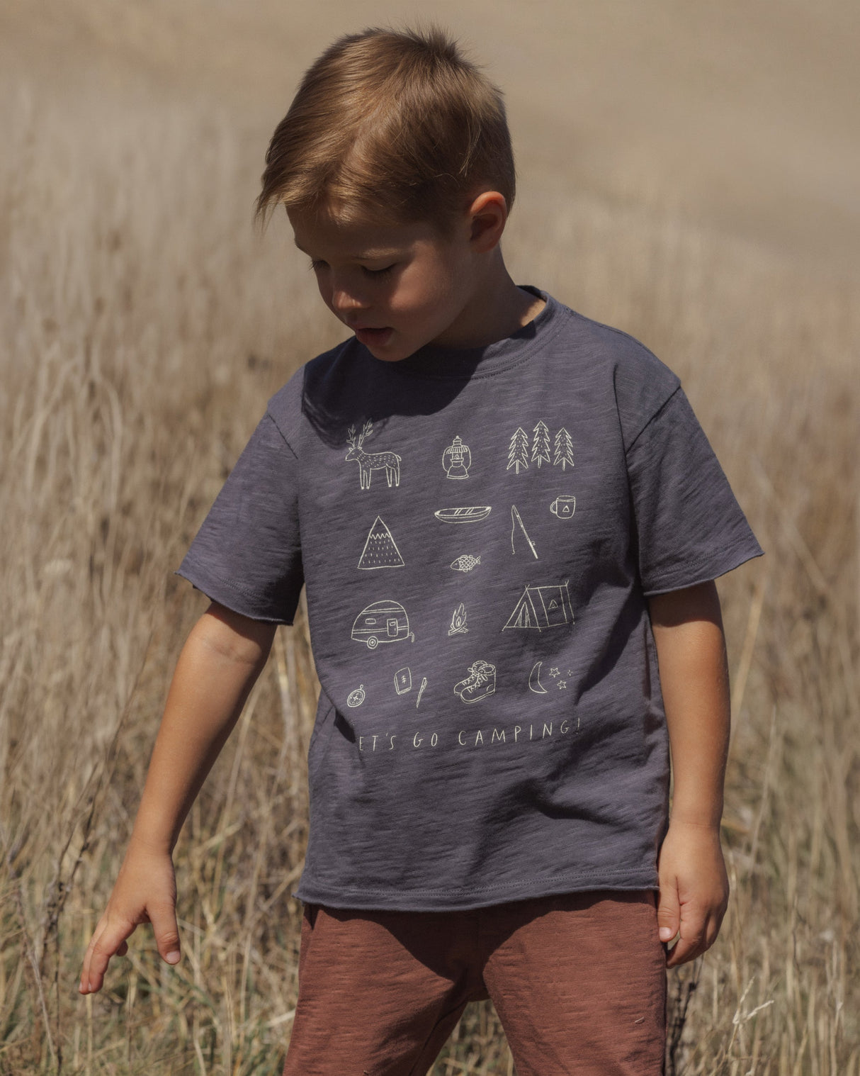 Raw Edge Tee || Let's Go Camping by Rylee + Cru