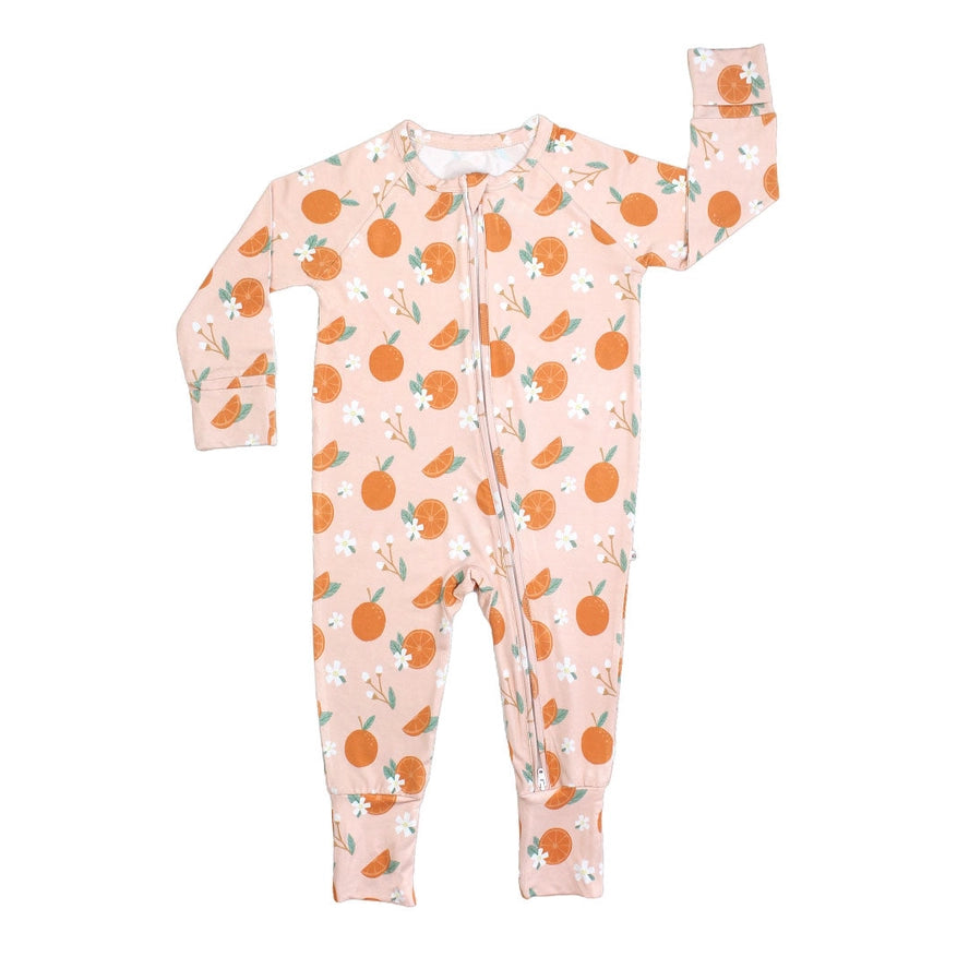 Freshly Squeezed Oranges Bamboo Convertible Pajamas Florida Baby Gift by Emerson & Friends