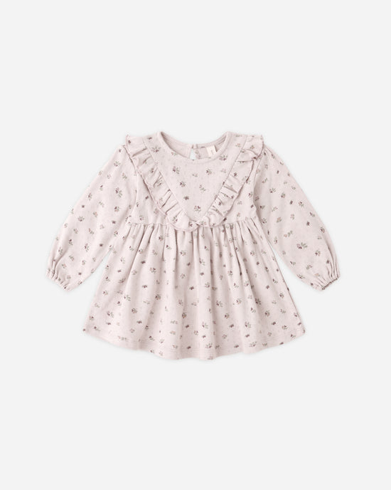 Long Sleeve Ruffle V Dress || Heart Ditsy by Quincy Mae
