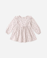 Long Sleeve Ruffle V Dress || Heart Ditsy by Quincy Mae