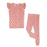 Rose Daisy Two-Piece Flutter Sleeve Bamboo Short Sleeve Pajama by Emerson and Friends