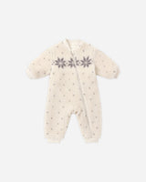 Shearling Baby Jumpsuit || Natural Fair Isle by Rylee + Cru