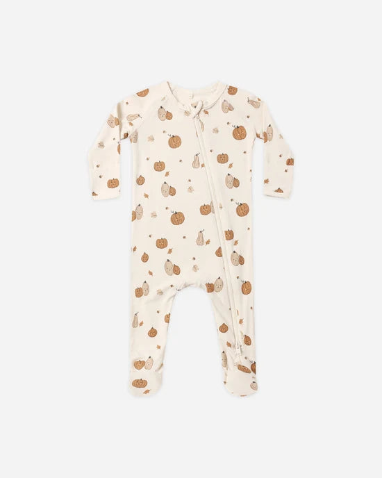 Bamboo Zip Footie || Harvest Friends by Quincy Mae