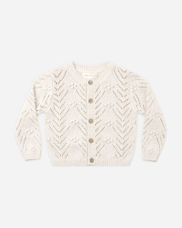Knit Cardigan || Heathered Oatmeal by Quincy Mae