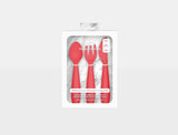 Happy Utensils in Coral by EZPZ