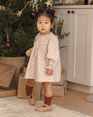 V Smocked Dress || Winter Rose by Quincy Mae