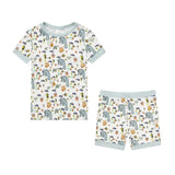 Manatee Bamboo Short Sleeve Kids Pajama Shorts Set by Emerson and Friends