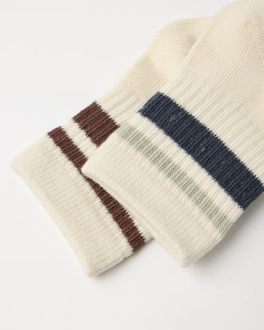 Stripe Socks, 2-Pack || Fog, Mulberry by Rylee + Cru