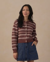 Women's Cheyenne Cardigan || Mulberry Multi-Stripe by Rylee + Cru