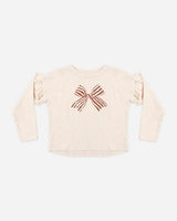Ruffle Long Sleeve Tee || Bow by Rylee + Cru