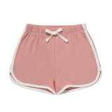Dusty Rose Bamboo Terry Track Shorts by Emerson and Friends