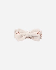 Velour Bow Headband || Red Bows by Quincy Mae