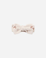 Velour Bow Headband || Red Bows by Quincy Mae