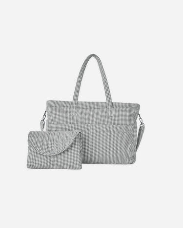 Diaper Bag + Changing Pad Set || Midnight Gingham by Quincy Mae