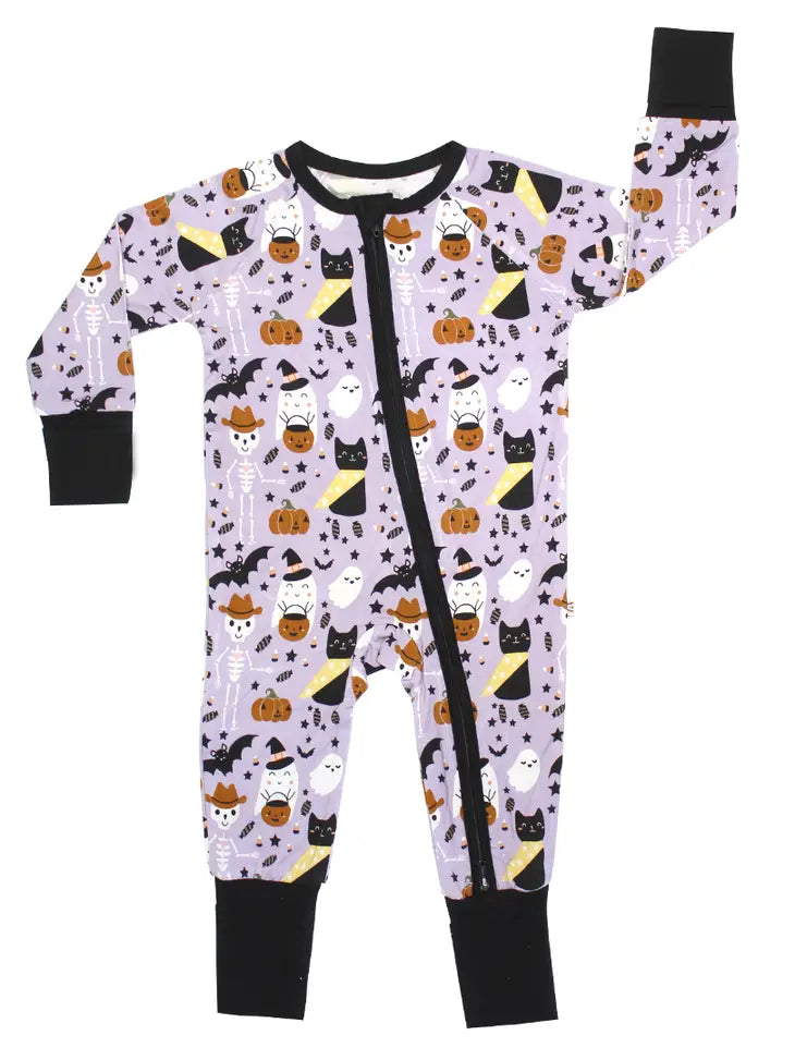 Spooky Cute Purple Halloween Bamboo Pajamas by Emerson and Friends