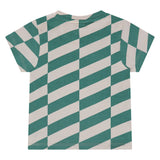 Diagonal Striped Tee - Green by Babyface