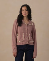 Women's Collared Cardigan || Rosewood by Rylee + Cru